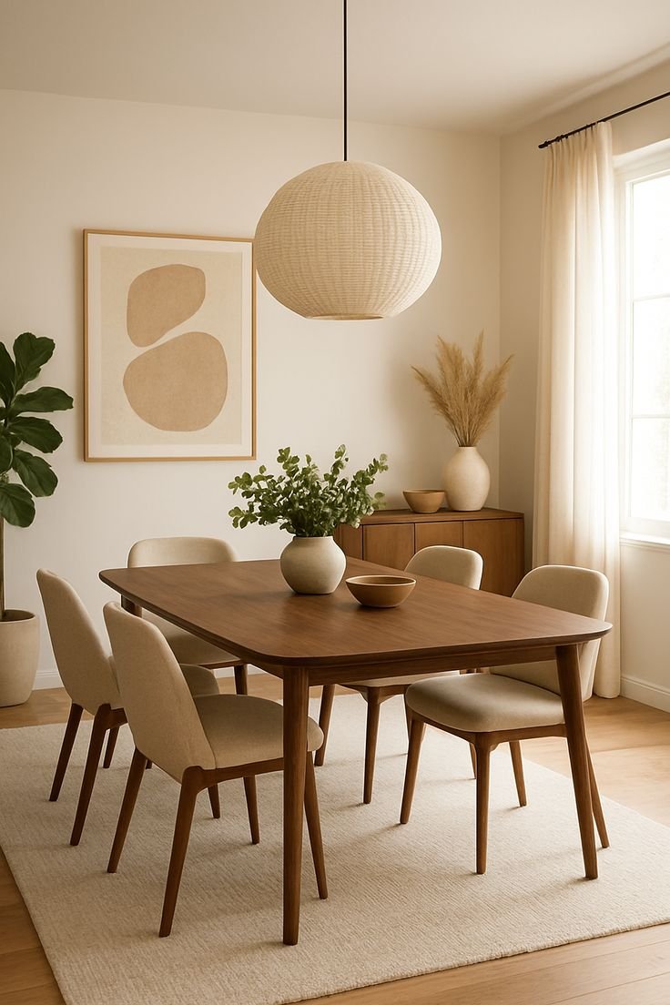 Elegant teak wood dining table set in Perinthalmanna showroom